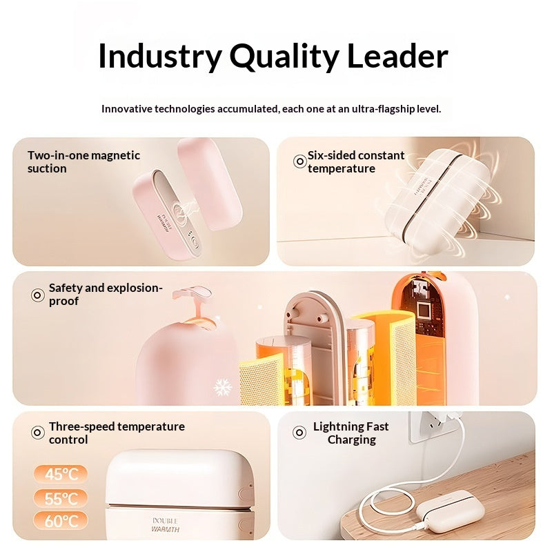 USB Rechargeable Hand Warmer for Instant, Safe Heat