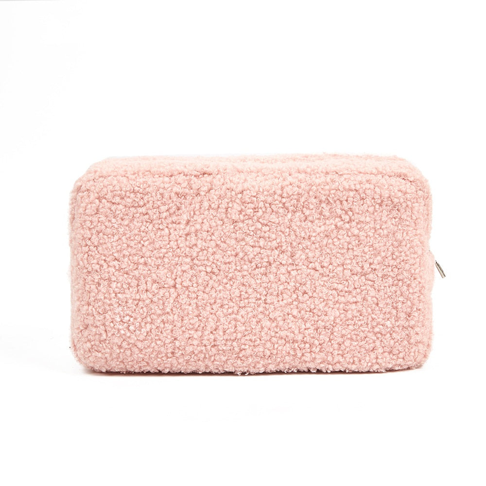 Cozy Velvet Skincare Bag with Room for Everything